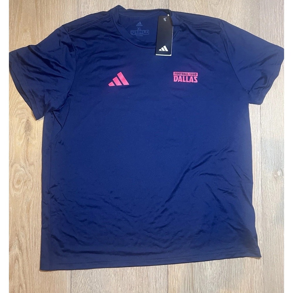 Adidas Womens FC Dallas Pre-Game Short Sleeve Soccer T-Shirt,Navy Blue/XL - Picture 2 of 6